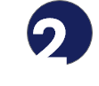 number 2 with navy circle
